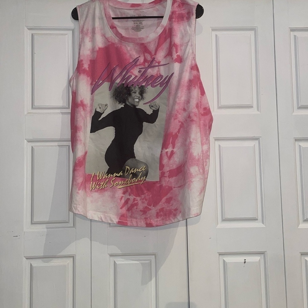 Whitney Houston Pink Tie-Dye Women's Tank Top